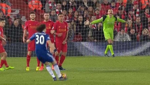 Gol David Luiz Chelsea Vs Liverpool