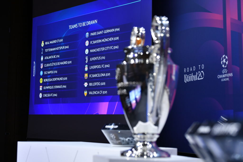 UEFA Champions League 2019/20 Round Of 16 Draw